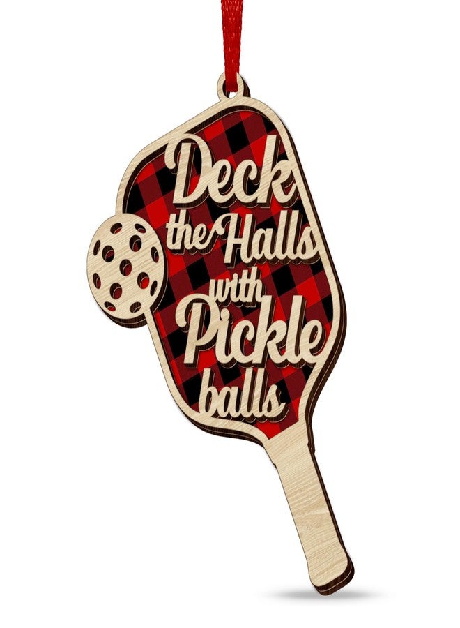FLAGWIX Christmas Pickleball Gifts for Women Men - Wooden Christmas Ornaments 2025 for Tree Decorations - Birthday Gifts for Pickleball Lovers Friend, Xmas Decorations Pickleballs Ornaments - Image 1